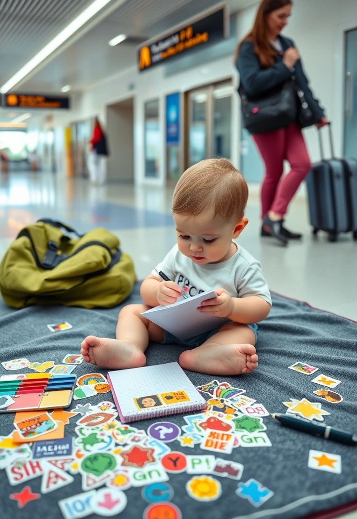 12 Baby-Friendly Travel Activities That Will Keep Your Little One Entertained (You’ll Love #7!) - 3. Sticker Fun