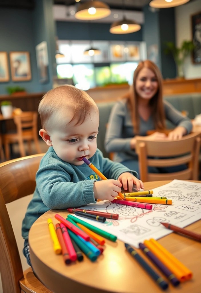 12 Baby-Friendly Travel Activities That Will Keep Your Little One Entertained (You’ll Love #7!) - 6. Colorful Crayon Drawings