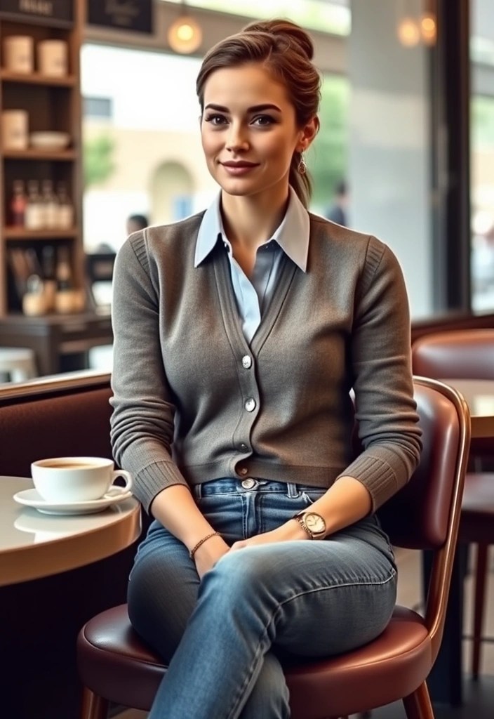 12 Old Money Outfits That Will Make You Look Incredibly Chic (Even on a Budget!) - 8. The Elegant Cardigan