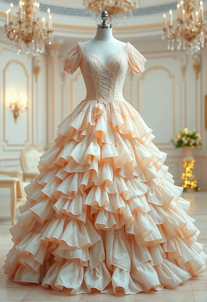 12 Stunning Rococo Dresses That'll Make You Feel Like Royalty (Wait Until You See #5!) - 7. Romantic Ruffles