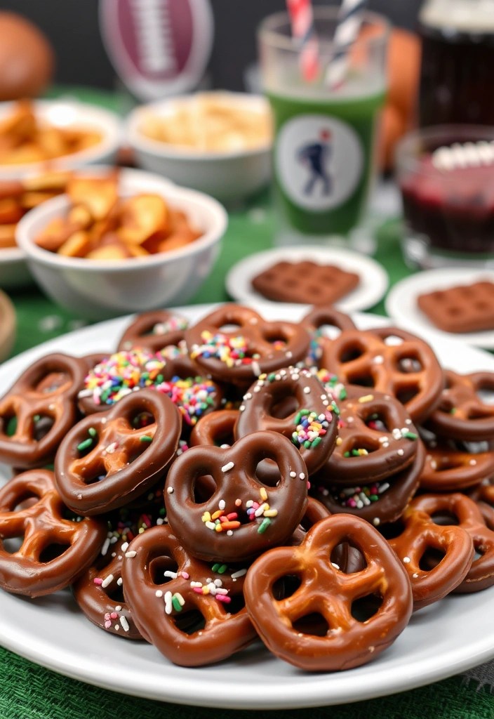 15 Effortless Super Bowl Recipes That'll Wow Your Guests Without Breaking a Sweat! - 13. Chocolate-Covered Pretzels